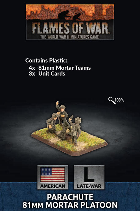 D-Day Americans Parachute Mortar Platoon - Flames Of War Late War