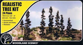 Realistic Trees: 2.5"-6"Forest Green Pine Trees