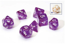 Translucent Purple Poly Dice Set