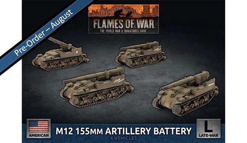 D-Day Americans M12 155mm Artillery Battery - Flames Of War Late War