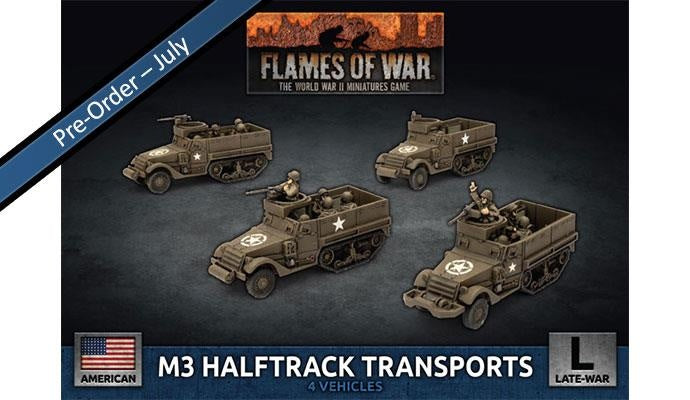 D-Day Americans M3 Halftrack Transport Platoon - Flames Of War Late War