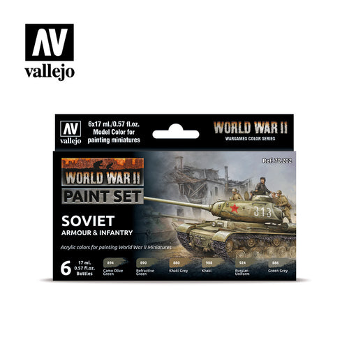 WWII Soviet Armour & Infantry - Vallejo Paint Set