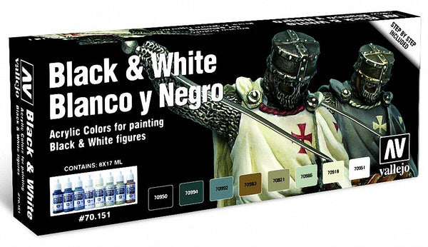 Model Color - Black and White Paint Set