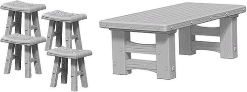 Pathfinder Deep Cuts: Wooden Table & Stools Blister Pack (Wave 4)